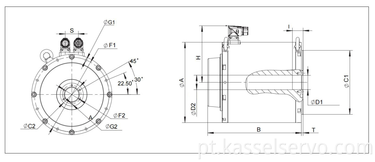 7Direct Drive Motor Mechanical Data Blind Hole Shaft Type